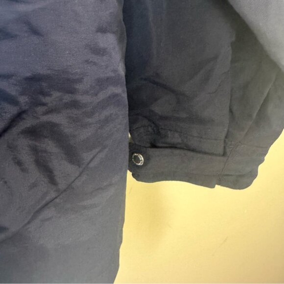 Land’s End Vintage Anorak Weatherproof Hood Zip Lightweight Rain Jacket Navy XL - Picture 8 of 16